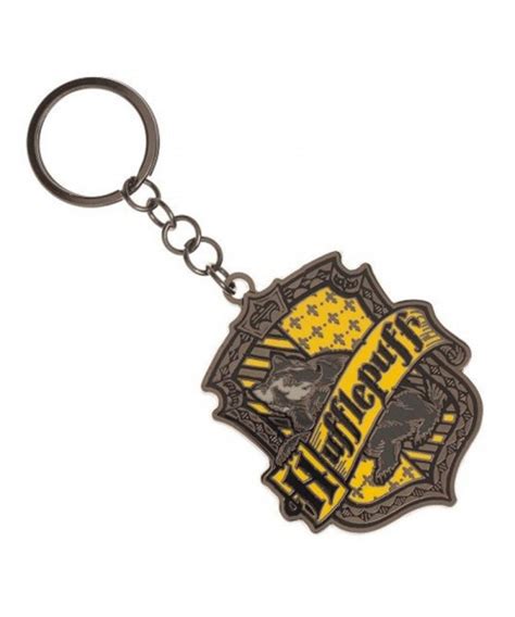 Harry Potter Hufflepuff House Textured Keychain by Bioworld NWT